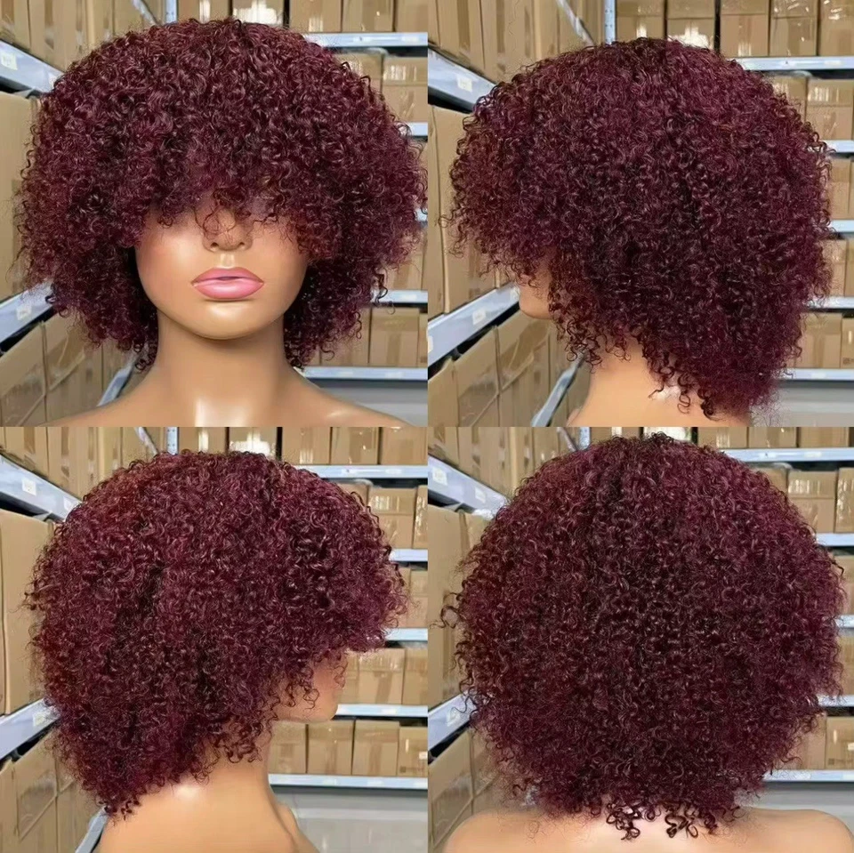 Kinky-Curly Afro Human Hair Wig Brazilian 200% Density - Image 3 of 4