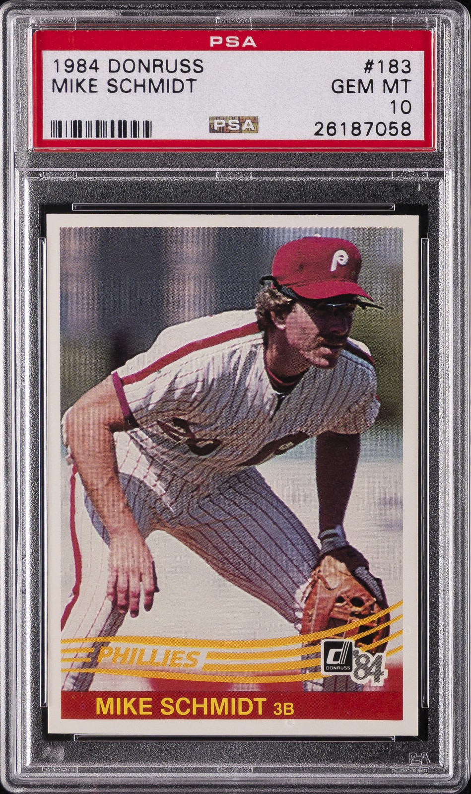 1984 DONRUSS #183 MIKE SCHMIDT PSA 10