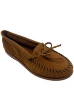 Minnetonka Women's Tie Slip-On Moccasin Loafer Brown