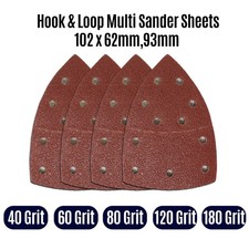 40-180 Abrasive Sanding Sheets For Bosch PSM 100A Detail Palm Sander Mixed UK