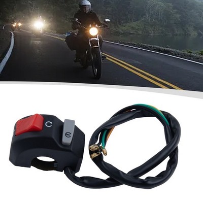 7/8 Motorcycle Handlebar/Fog Headlight Horn/Start Kill Switch ON OFF Button 12V