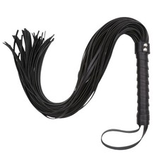 Horse Whip Genuine Leather Flogger Riding Handle Tassels Equestrian Whips