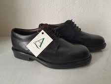 Amblers Derby Black Leather Lace Up Shoes size 6 BNWOB