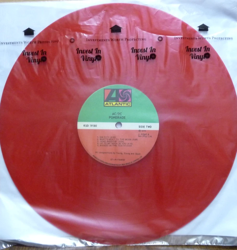 AC/DC Powerage LP Red Colored Vinyl RARE 1978 Canada KSD 19180 Bon Scott SUPERB - Image 4 of 4