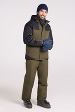 Mountain Warehouse Men's Padded Ski Jacket and Pant Set Waterproof Zip Ski Suit