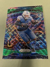 Jahmyr Gibbs 2024 Panini Prizm #7 - Green Fireworks Prizm - Lions