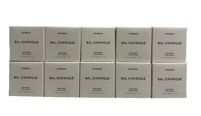 10 PACK BYREDO Bal D Afrique WHITE Soap Bar Lot 1oz 30g each Travel Size Facial