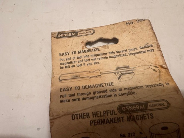 MADE USA - NEW/OLD STOCK General #360 Magnetizer & Demagnetizer Tool