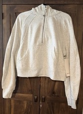 128 NWT LULULEMON Scuba Oversized Half-Zip Hoodie Medium/Large Heathered Grey
