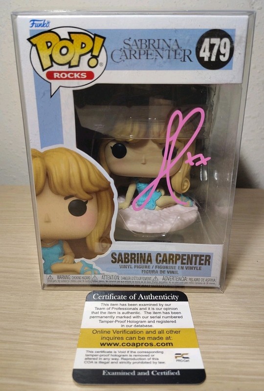Signed Sabrina Carpenter #479 Funko Pop With COA