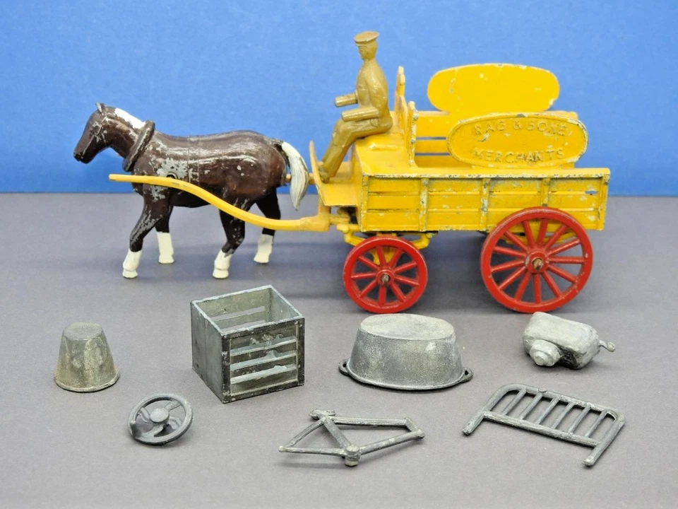 MATCHBOX LESNEY MOKO VINTAGE 1949 CARRO DE TRAPO Y HUESO TIRADO POR CABALLOS RARO Foto 3 de 4