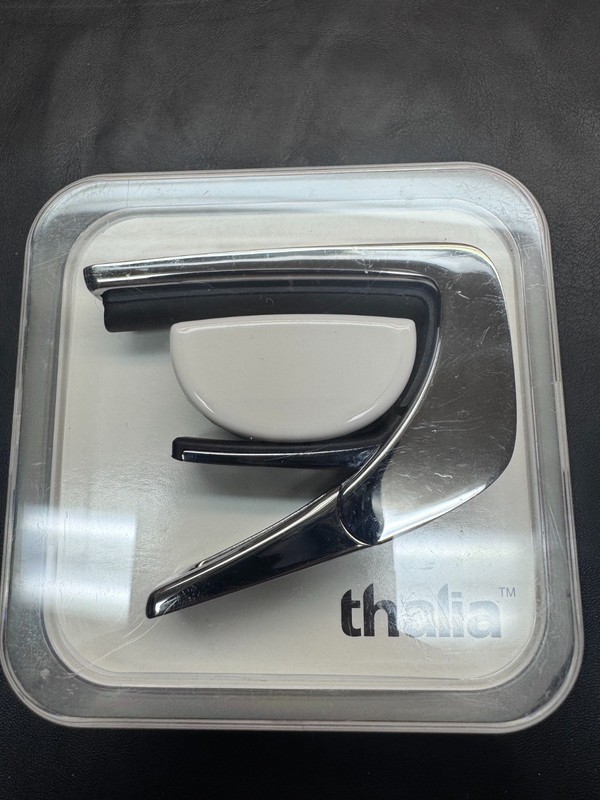 Thalia Guitar Capo, Complete In Box, Chrome Macassar Ebony, Excellent! C200-ME