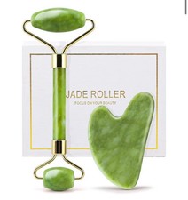 Genuine Jade Roller  Gua Sha Set for Face Cooling  Firming Effect Skin Care