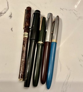 Vintage Estate Group Of 5 Old Pens big Red Sheaffers Parker