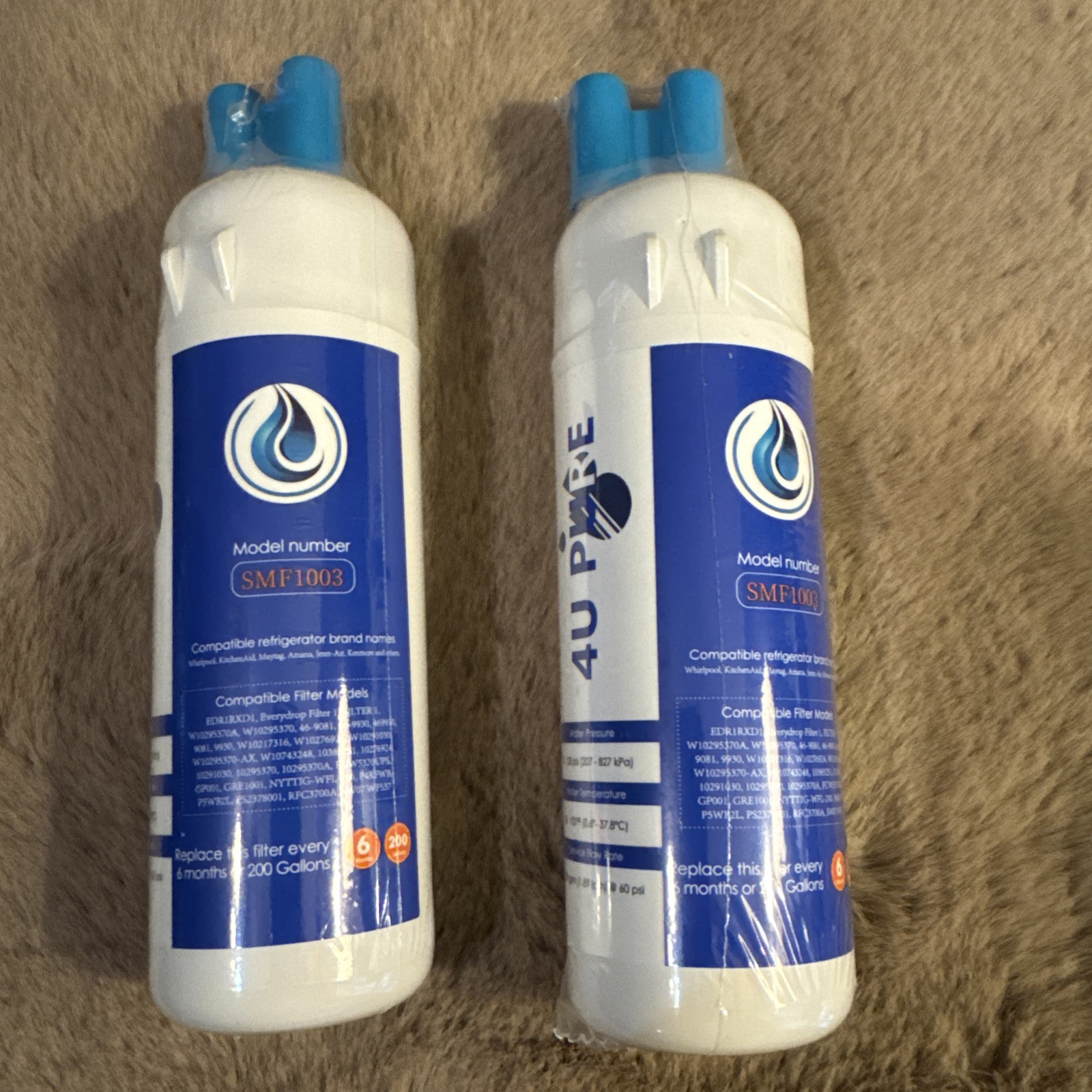 4U SMF1003 Pure Water Replacement Filters 2-Pack