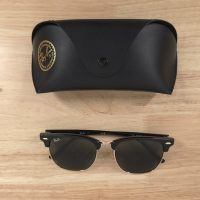 Ray-Ban Clubmaster RB3016F W0366 Tortoise Gold Sunglasses 55-19 145 3N w/ Case