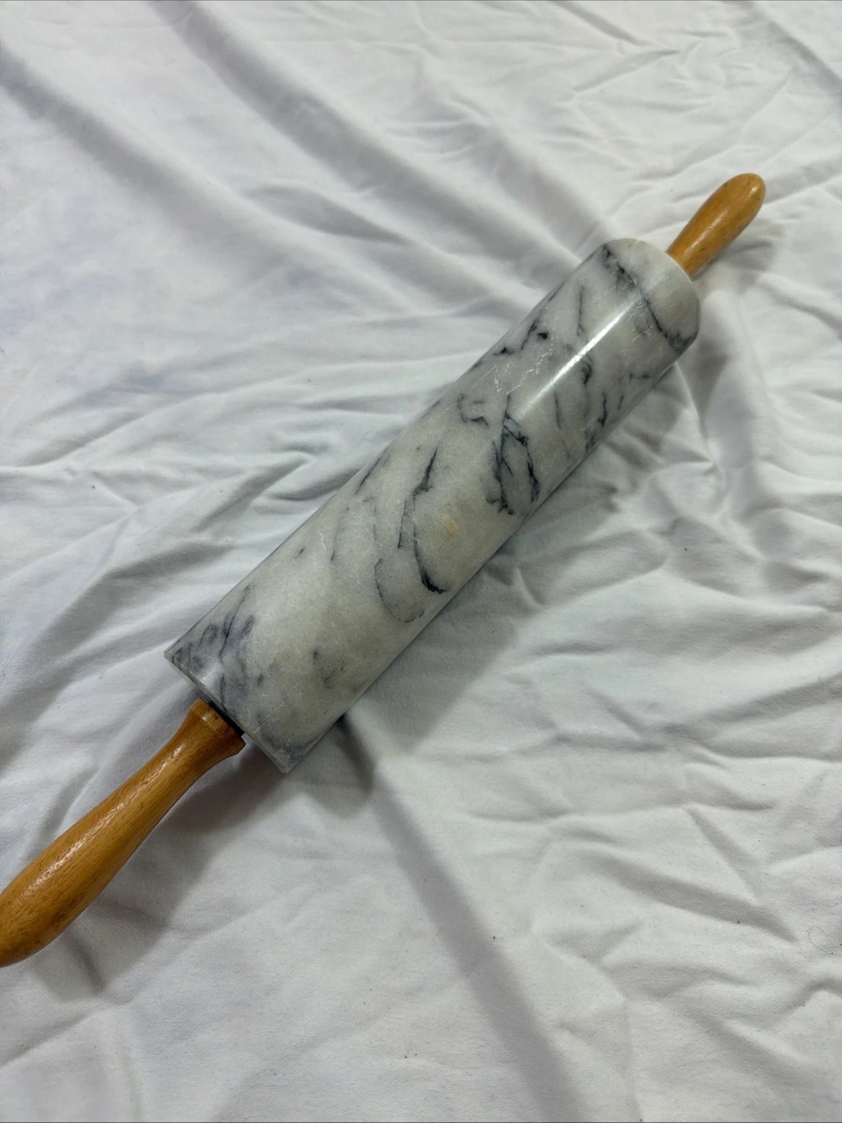 Marble Rolling Pin Wood Handles Heavyweight Pastry Dough Roller
Opens in a new window or tab