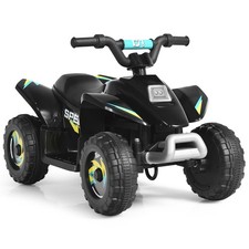 6V Kids Electric Quad ATV 4 Wheels Ride On Toy Toddlers Forward Reverse Black
