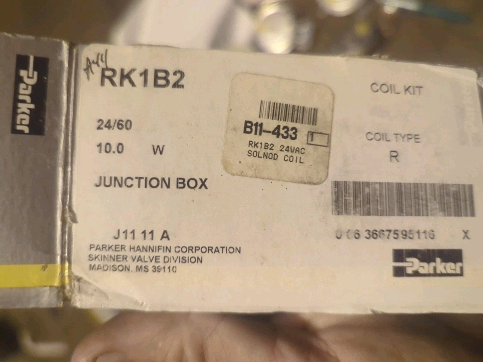 Parker Rk1b2 Junction Box