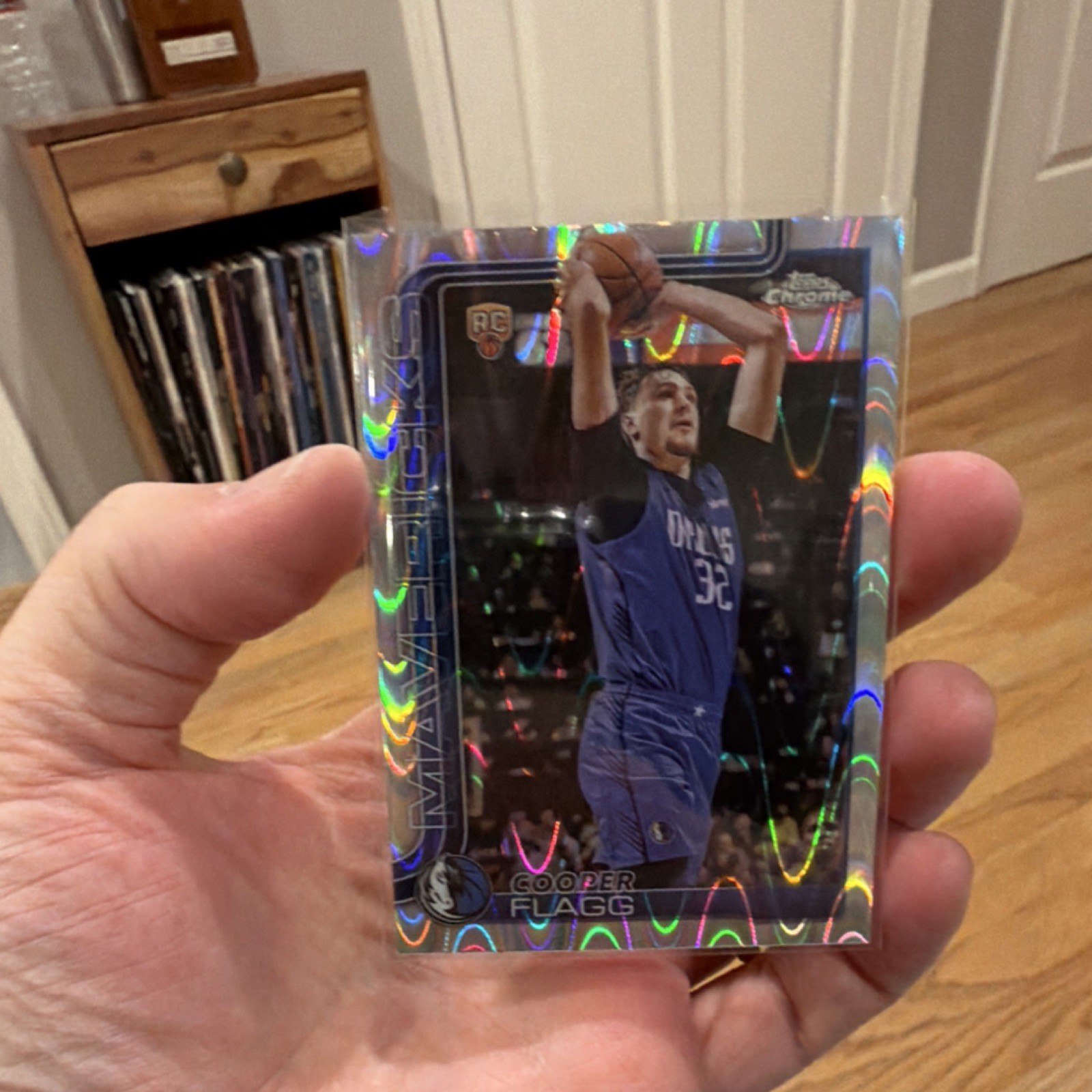 2025-26 Topps Chrome Cooper Flagg Rookie Wave Refractor #251 Dallas Mavericks