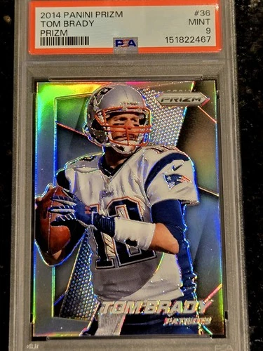 2014 Prizm Tom Brady Silver Prizm #36 PSA 9- FRESH GRADE