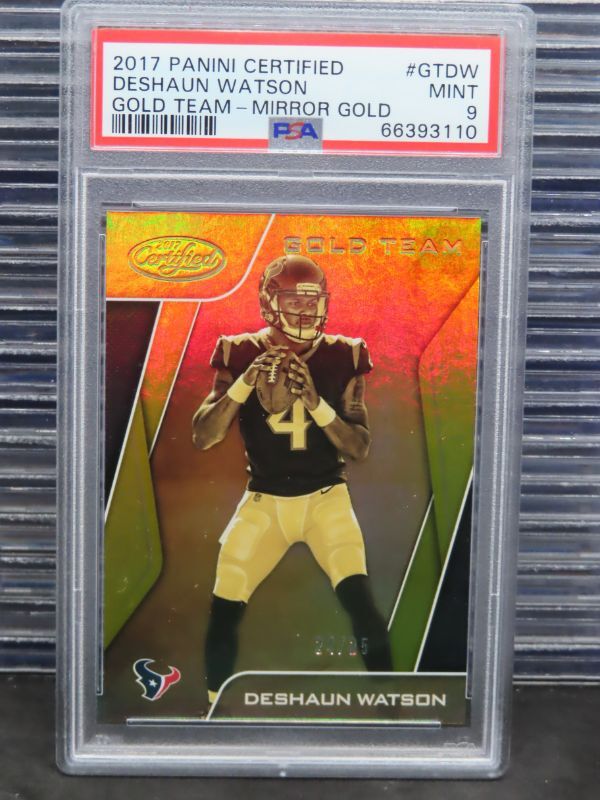 Deshaun Watson Panini Certified Gold Team #GTDW Mirror Gold