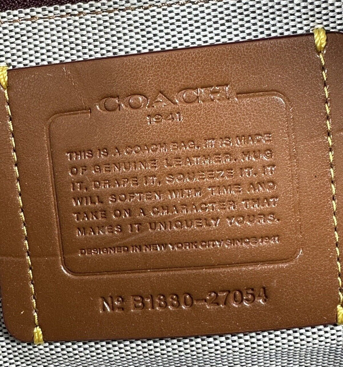 Genuine COACH Rogue Colorblock 27054 beige leather chain link