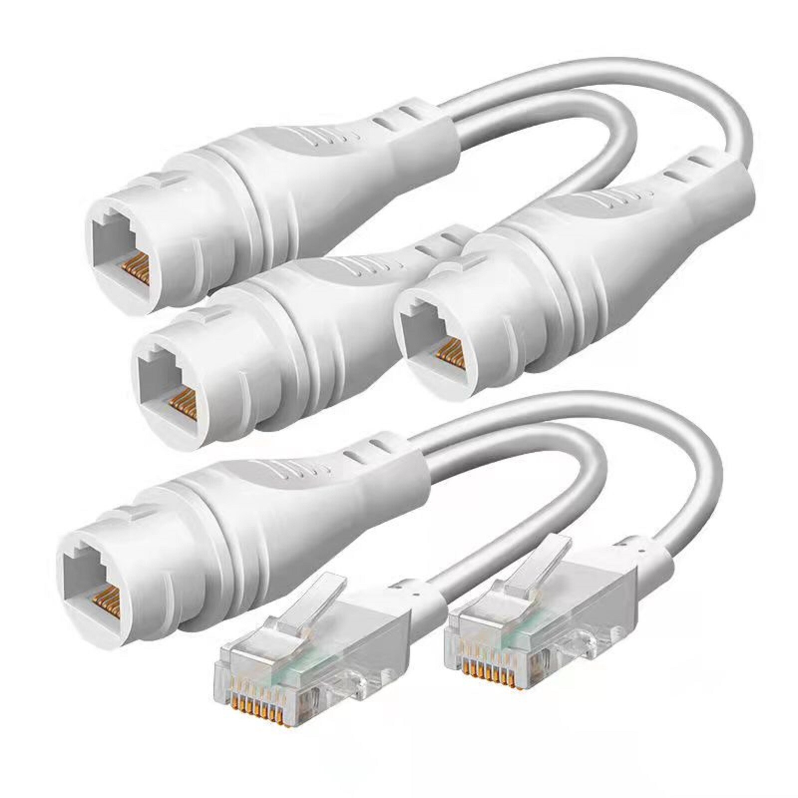 1-2 Port Waterproof Outdoor RJ45 Network Poe Splitter Adapter Connector
