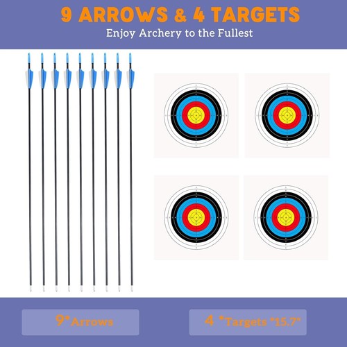 Complete Beginner Archery Set for Kids 8-13 - Safe Outdoor Adventure Toy - Picture 8 of 11