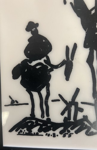 Vintage Pablo Picasso Lithographie auf weißer Lucite Sammlergilde? 1960er Jahre - Bild 3 von 8