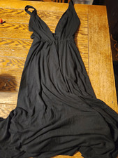 Reformation Thyme Black Jersey Dress sz Medium