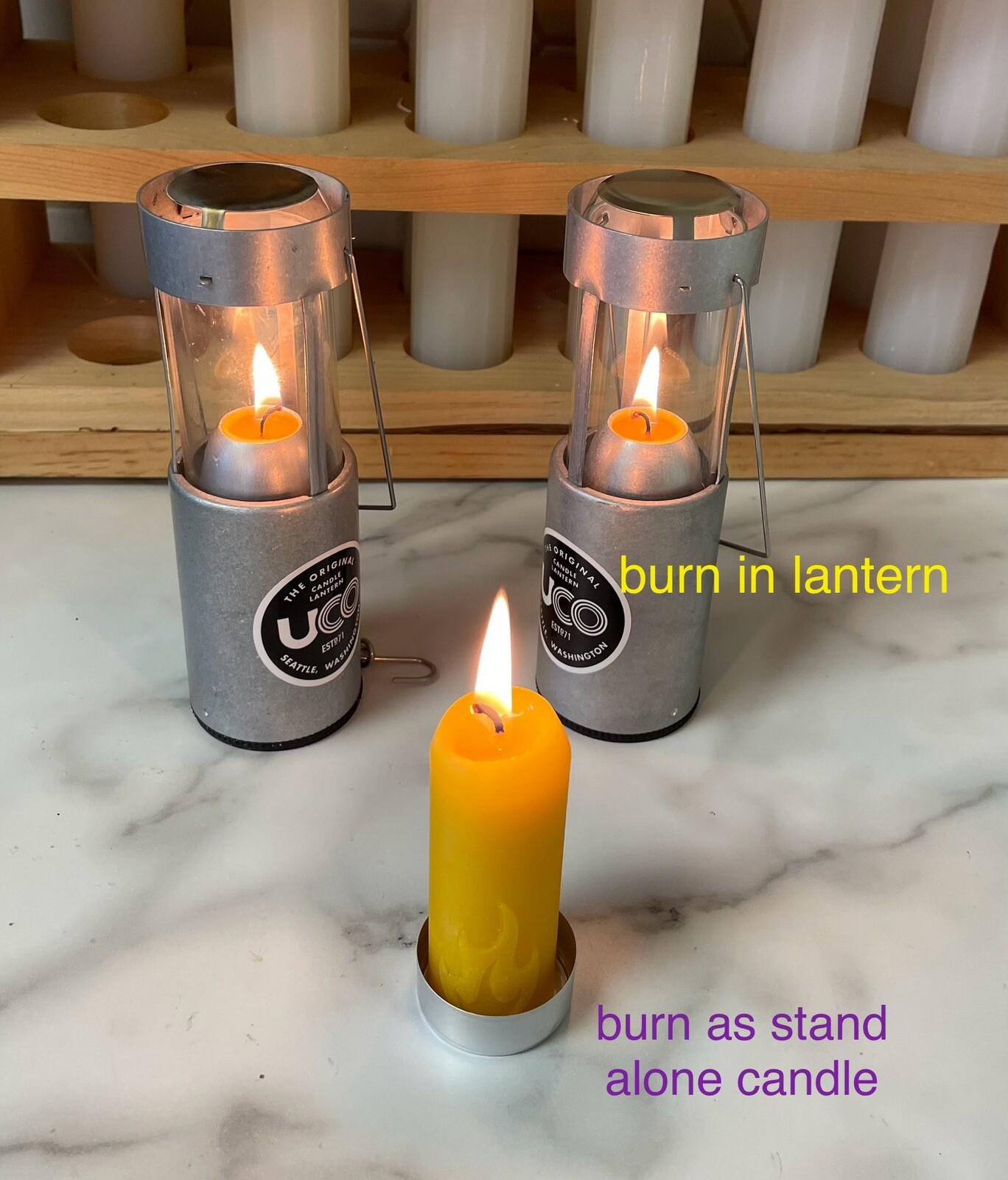 New Style 15 Hr Silicone Emergency Taper Candle Mold Fit in UCO