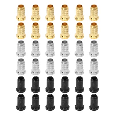 12PCS Guitar Bridge Body Through Ferrules Ersatz Metall E-Gitarre Saitenbuch CHP