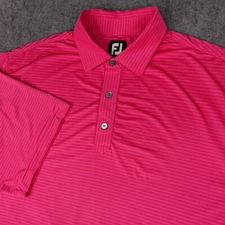 Foot Joy Polo Shirt Men Large Pink Golf Oakhurst Country Club Michigan Clarkston