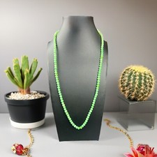 Burmese Natural Jadeite Jade Apple Green Color Jade Bead Necklace