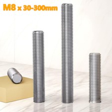 Barre de tige entièrement filetée A2 en acier inoxydable M8 30-300 mm vis boulons grade 18-8
