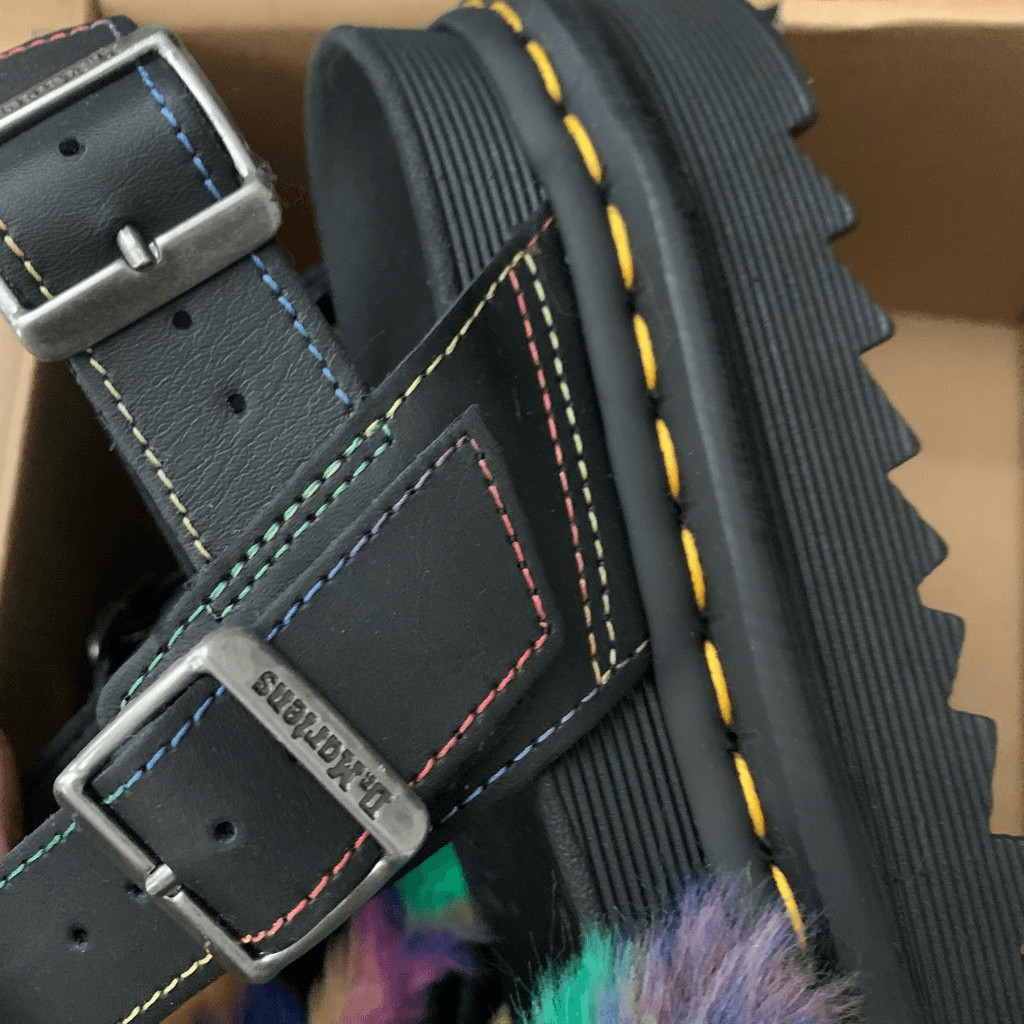 Dr. Martens | Voss II Fluffy Faux Platform Sandal image 7
