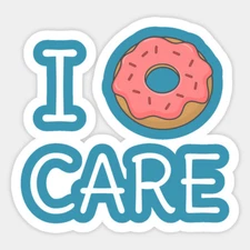 I Do Not Care Donuts Pun Quote Dessert Vinyl Window Phone Laptop Decal Sticker