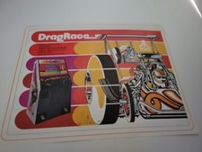 Flyer Atari   DRAG RACE   Arcade Video Game advertisement original see pic image