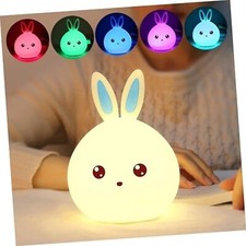 HUMAIZAR Silicone Lapin Lapin Enfants Lampes de Nuit Soft Touch Lampe 7 Coule...