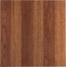 Tivoli Self Adhesive Vinyl Floor Tiles, 45 Tiles - 12" X 12", Medium Oak Plank-