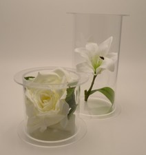 Cake Separator Cylinder Tubular Clear Perspex® Hollow Tube & Clear Acrylic Base