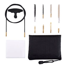 .177 Cal & .22 Cal Airgun Cleaning Kit with Cotton Mop Nylon Brushes Flex Cable