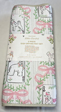 ENVOGUE KITCHEN DRYING MATS 2 DOGS POODLE TERRIER 16 X 22 100 POLYESTER NIP