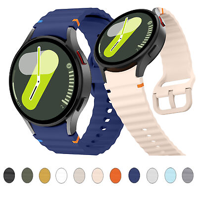 #ad Strap For Samsung Galaxy Watch 7 6 5 4 FE 40 44 47mm Silicone Sport Watch Band $9.49