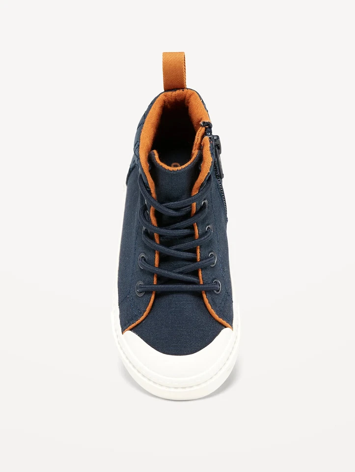 Old Navy Toddler Quilted Canvas Unisex Sneaker Shoes Blue Size 6 8 9 10 $27 - Image 2 of 3