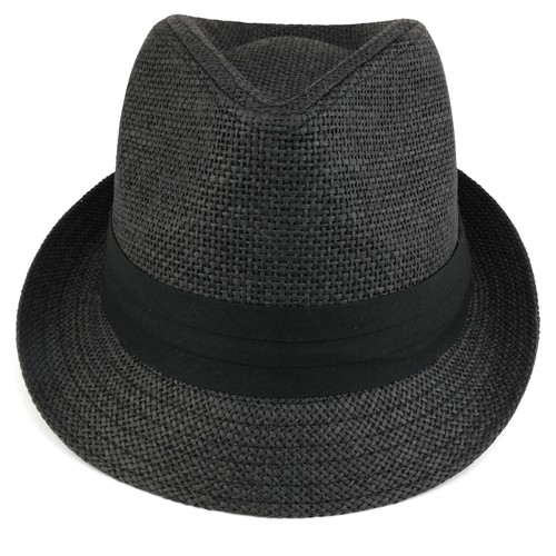 Colorful Straw Fedora Hat with Black Pleated Band - FREE SHIPPING - Picture 3 of 34