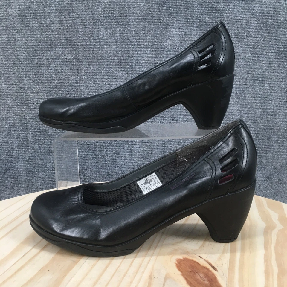 Sapatos Merrell Feminino 9 Evera Pure Pumps Salto Cone J56122 Couro Preto - Imagem 2 de 4