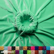Mint Stretch Velvet Fabric By The Yard