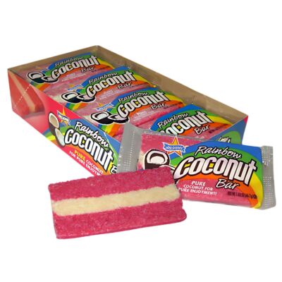 Atkinson Rainbow Coconut Bar   Sweet Tropical Delight (24 Count) Ships Free